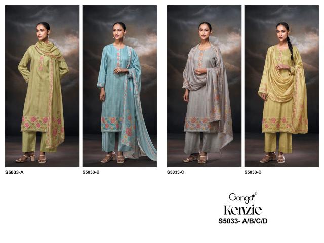Ganga kenzie 5033 dress material wholesale with price